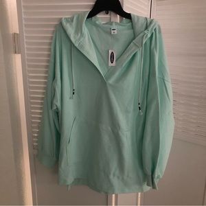 Old Navy Mint Green Hooded Pullover Sweatshirt